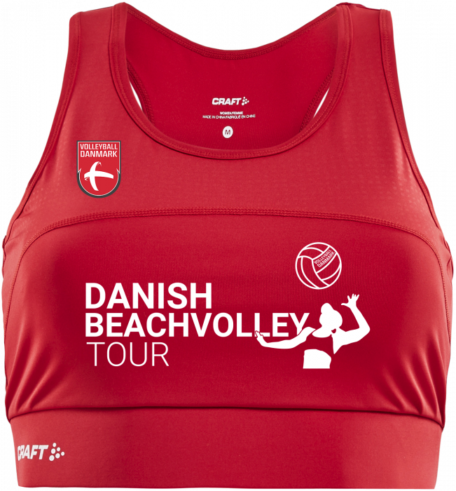 Craft - Volleyball Dk Beach Tour Top - Rojo & blanco